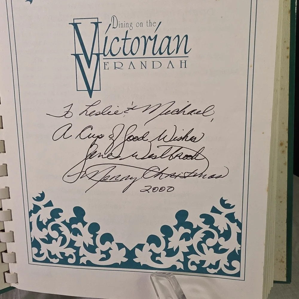 Priester's Dining On The Victorian Verandah‎ By Gene Westbrook Cookbook Signed